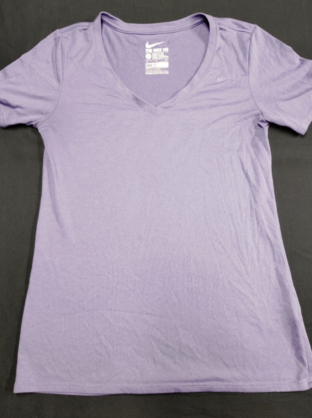 Nike Women's V-Neck Short Sleeve Top - Light Purple